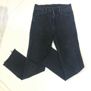 Mother Ankle Fray BlackBird Skinny Jeans 25